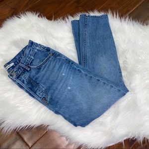 GRLFRND Women's Straight Jeans - Medium Blue Wash